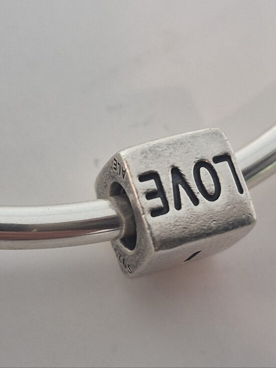 Pandora Jewelry - Pandora Charms Gold And Silver I Love You Heart Cube Charm Bracelet